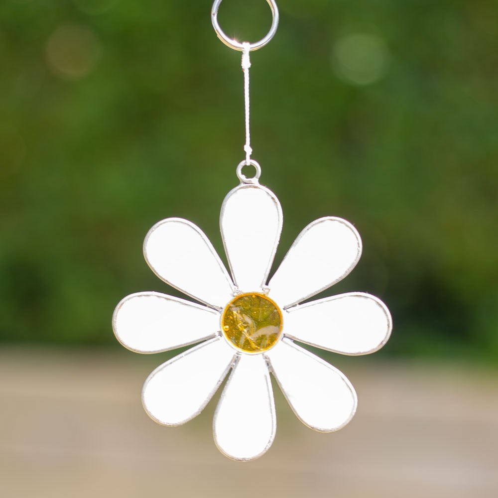 Something Different - White Daisy Suncatcher - Multicolours